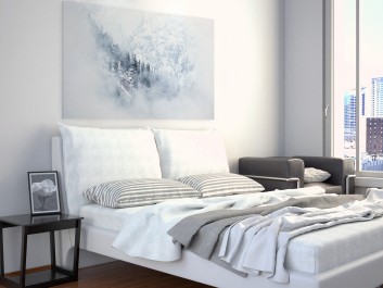 Śnieżne kotły - nowoczesny obraz na płótnie - 120x80 cm