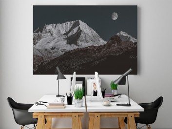 Góry księżycowe - fotoobraz do sypialni - 120x80 cm