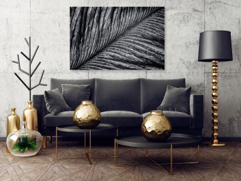 Srebrzysta zwiewność - fotoobraz na płótnie - 120x80 cm