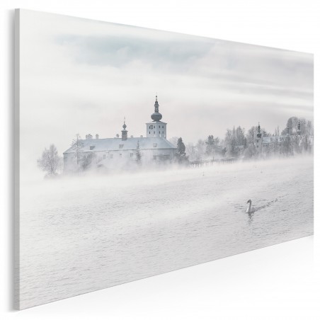 Jezioro łabędzie - zdjęcie na płótnie - 120x80 cm