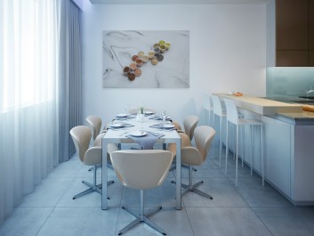 Perły i marmury - fotoobraz do kuchni - 120x80 cm