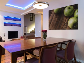 Zielone jabłuszko - fotoobraz do kuchni - 120x80 cm