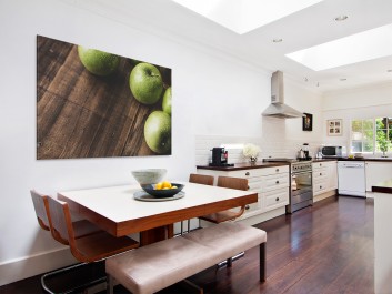 Zielone jabłuszko - fotoobraz do kuchni - 120x80 cm