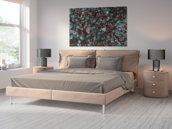 Niezapominajki z bajki - fotografia na płótnie - 120x80 cm