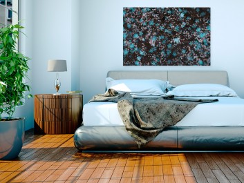 Niezapominajki z bajki - fotografia na płótnie - 120x80 cm