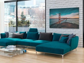 Cieśnina Golden Gate - nowoczesny obraz na płótnie - 120x80 cm