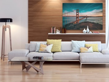 Cieśnina Golden Gate - nowoczesny obraz na płótnie - 120x80 cm