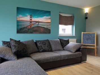 Cieśnina Golden Gate - nowoczesny obraz na płótnie - 120x80 cm