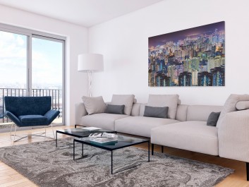 Globalna wioska - fotoobraz do sypialni - 120x80 cm