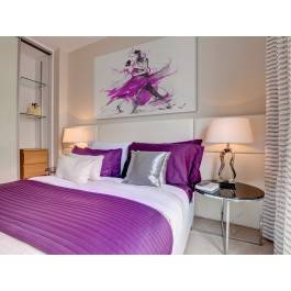 Tango w purpurze - nowoczesny obraz na płótnie - 120x80 cm