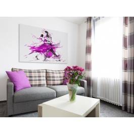 Tango w purpurze - nowoczesny obraz na płótnie - 120x80 cm