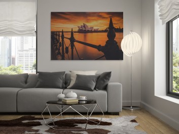 Koncertowe czerwienie Sydney - fotografia na płótnie - 120x80 cm Koncertowe czerwienie Sydney - fotografia na płótnie - 120x80 cm