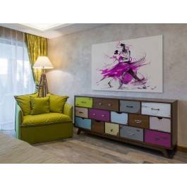 Tango w purpurze - nowoczesny obraz na płótnie - 120x80 cm