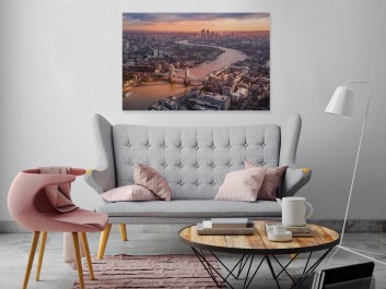 Tower Bridge z lotu ptaka - zdjęcie na płótnie - 120x80 cm