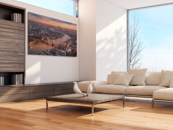 Tower Bridge z lotu ptaka - zdjęcie na płótnie - 120x80 cm