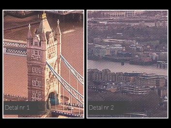 Tower Bridge z lotu ptaka - zdjęcie na płótnie - 120x80 cm