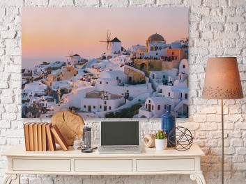 Oia - Santorini - zdjęcie na płótnie - 120x80 cm Oia - Santorini - zdjęcie na płótnie - 120x80 cm