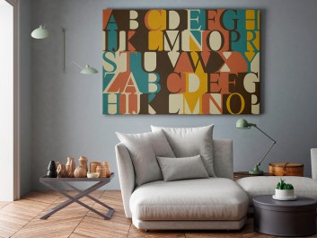 Słowo w słowo - nowoczesny obraz do sypialni - 120x80 cm