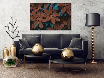 Rdzawych liści czas - zdjęcie na płótnie - 120x80 cm Rdzawych liści czas - zdjęcie na płótnie - 120x80 cm