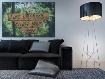 Life is short enjoy your coffee - fotoobraz na płótnie - 120x80 cm Life is short enjoy your coffee - fotoobraz na płótnie - 120x80 cm