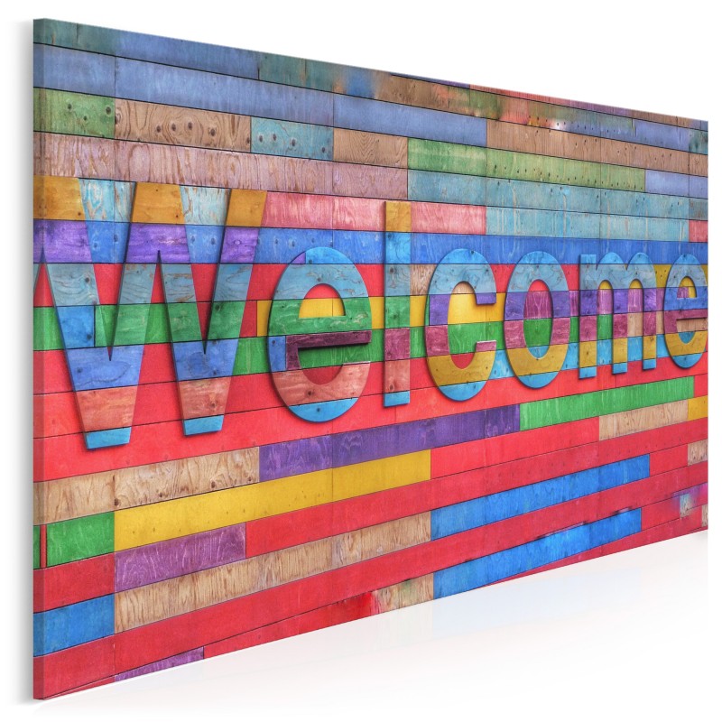 Welcome - nowoczesny obraz na płótnie - 120x80 cm