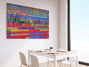 Welcome - nowoczesny obraz na płótnie