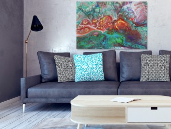 Rafa koralowa - nowoczesny obraz na płótnie - 120x80 cm