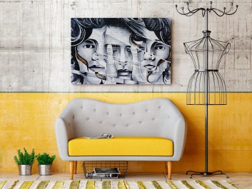 Twarzą w twarz - fotoobraz do sypialni - 120x80 cm