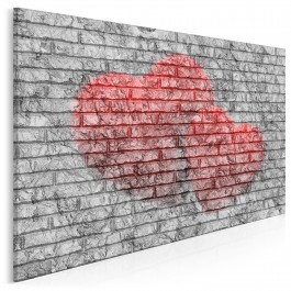 Dwa serduszka - fotografia na płótnie - 120x80 cm Dwa serduszka - fotografia na płótnie - 120x80 cm