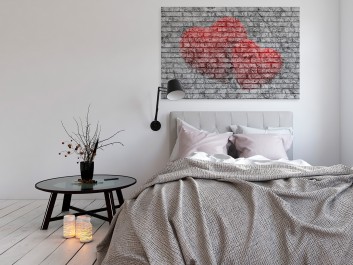 Dwa serduszka - fotografia na płótnie - 120x80 cm Dwa serduszka - fotografia na płótnie - 120x80 cm