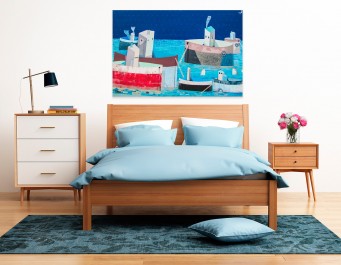Parostatki - fotoobraz do sypialni - 120x80 cm Parostatki - fotoobraz do sypialni - 120x80 cm