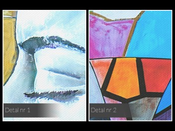 Kalejdoskop myśli - nowoczesny obraz na płótnie - 120x80 cm Kalejdoskop myśli - nowoczesny obraz na płótnie - 120x80 cm