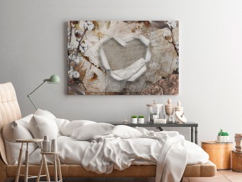 Bawełniane gody - nowoczesny obraz na płótnie - 120x80 cm