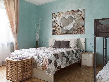 Bawełniane gody - nowoczesny obraz na płótnie - 120x80 cm