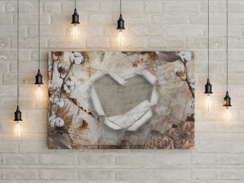 Bawełniane gody - nowoczesny obraz na płótnie - 120x80 cm