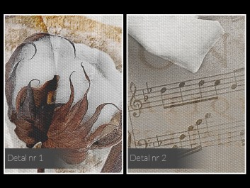 Bawełniane gody - nowoczesny obraz na płótnie - 120x80 cm