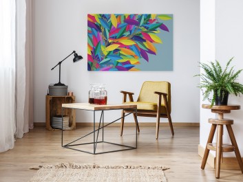 Listowie - nowoczesny obraz na płótnie - 120x80 cm Listowie - nowoczesny obraz na płótnie - 120x80 cm