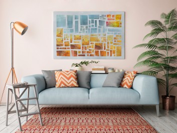 Etiuda słońca - nowoczesny obraz na płótnie - 120x80 cm