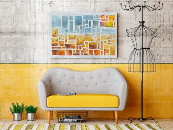 Etiuda słońca - nowoczesny obraz na płótnie - 120x80 cm