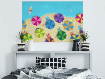 Plażing - nowoczesny obraz do salonu - 120x80 cm Plażing - nowoczesny obraz do salonu - 120x80 cm