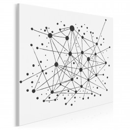 Strumień świadomości - nowoczesny obraz na płótnie - 80x80 cm