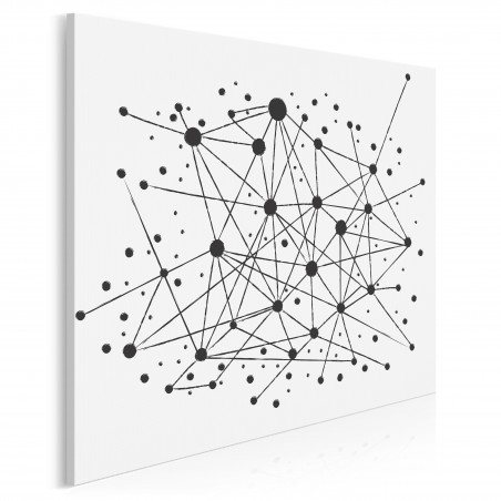 Strumień świadomości - nowoczesny obraz na płótnie - 80x80 cm