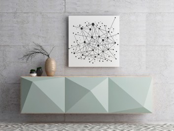 Strumień świadomości - nowoczesny obraz na płótnie - 80x80 cm