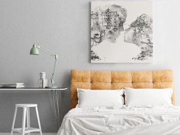 Kochankowie z Werony - nowoczesny obraz na płótnie - 80x80 cm Kochankowie z Werony - nowoczesny obraz na płótnie - 80x80 cm