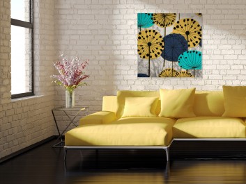 Eufloria - nowoczesny obraz na płótnie - 80x80 cm