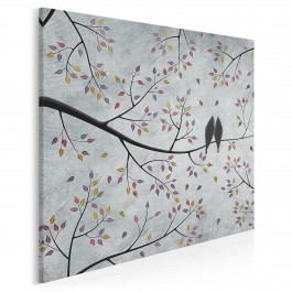 Wolni w miłości - nowoczesny obraz na płótnie - 80x80 cm