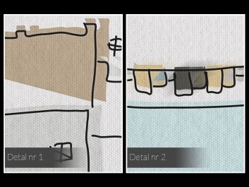 Zamki na piasku - nowoczesny obraz na płótnie - 80x80 cm