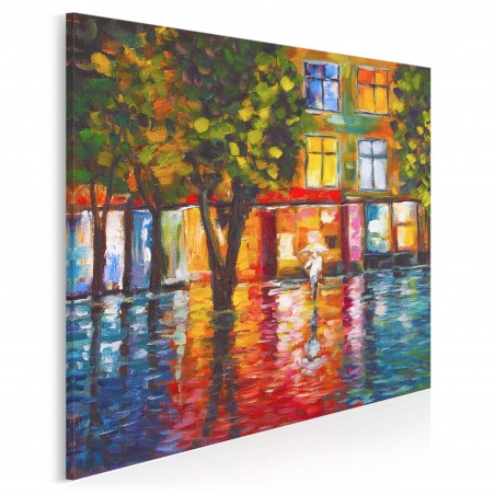 Płynący trotuar - nowoczesny obraz na płótnie - wariant 2 - 80x80 cm