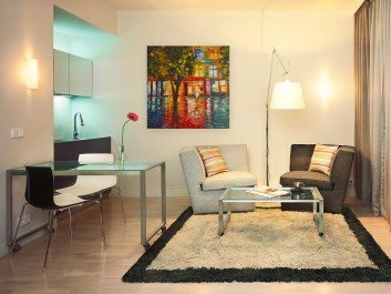 Płynący trotuar - nowoczesny obraz na płótnie - wariant 2 - 80x80 cm