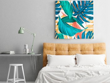 Oranżeria - nowoczesny obraz na płótnie - 80x80 cm